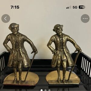 Vintage Brass Colonial Figurines